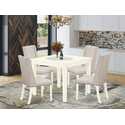 Solid Wood 5-Piece Dinette Set - Linen White Finish Thumbnail - 1
