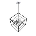 Transitional Kappa Pendant Chrome Ceiling Light 6 Bulb E12 Socket Dimmable UL Approved - Dainolite Thumbnail - 1