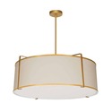 Dainolite 4LT Drum Pendant GLD/CRM Shade w/ 790 Diff Thumbnail - 1