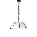 Dainolite 1LT Incandescent Pendant, MB w/ WH Shade & BK trim Thumbnail - 1