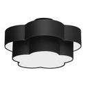 Dainolite 3LT Incandescent Flush Mount, MB w/ Black Shade Thumbnail - 1