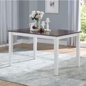 White & Walnut Dining Table 36 L x 48 D x 30 H - Acme Thumbnail - 1