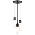 Vaxcel Thalia 10-in. 3 Light Pendant Matte Black Thumbnail - 1
