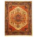 EORC Ivory Hand Knotted Wool Traditional Serapi Rug, 2'6 x 8' Thumbnail - 1