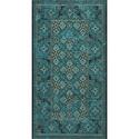 Palazzo Turquoise/Cream Large Rectangle Rug Thumbnail - 1