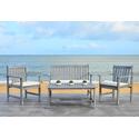 Eco-Friendly Acacia Wood Patio Set & Beige Cushions Outdoor Furniture Thumbnail - 1