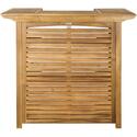 Teak Look Outdoor Bar Table Made from Eco-Friendly Acacia Wood - Safavieh Thumbnail - 1