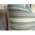 Plutus Chic Stripe Aloe Handmade Throw Pillow Thumbnail - 1