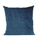 Plutus Brands Navy Lux Velvet Shiny Velvet Luxury Throw Pillow Thumbnail - 1