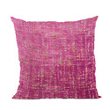 Plutus Luxe Aurora Textured Fuchsia Gold Velvet Luxury Throw Pillow Thumbnail - 1