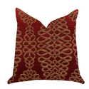 Plutus Brands Sweet Henna Luxury Throw Pillow in Red and Gold Thumbnail - 1