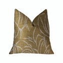 Luxury Gold Throw Pillow - Double Sided Handmade Linen Viscose Cotton Thumbnail - 1