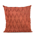 Plutus Brands Red Tucked Solid Color Luxury Throw Pillow Thumbnail - 1