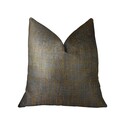 Plutus Brands Vibrant Tazanite Blue and Brown Handmade Luxury Pillow Thumbnail - 1