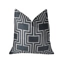 Plutus Brands Argyle Square Black and White Handmade Luxury Pillow Thumbnail - 1