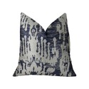 Luxury Handmade Navy Cream Canvas Pillow Artisan Crafted Home Decor Thumbnail - 1