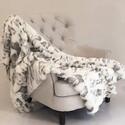 Plutus Brands Ivory Rabbit Faux Fur Handmade 60W x 90L Throw Gray Thumbnail - 1