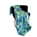 Plutus Brands Green Yellow Blue Northern Lights Faux Fur Luxury Throw Blanket Thumbnail - 1