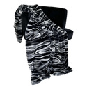 Plutus Brands Black White Galaxy Faux Fur Luxury Throw Blanket Thumbnail - 1
