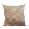 Plutus Brands Brown Gold Rabbit Animal Faux Fur Luxury Throw Pillow Thumbnail - 1