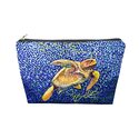 Betsy Drake Interiors Pointilist Sea Turtle II Pouch 8.5x6 Thumbnail - 1