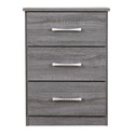 Boston 3-Drawer Gray Nightstand (24 in. H x 16 in. W x 18 in. D) Thumbnail - 1