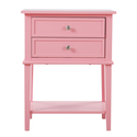 Newton 2-Drawer Pink Nightstand (28 in. H x 16 in. W x 22 in. D) Thumbnail - 1
