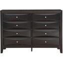 7 Drawers Wooden Black Dresser Marilla, by Passion Furniture. Thumbnail - 1