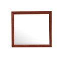 Marilla 35 in. x 39 in. Modern Rectangle Framed Cherry Dresser Mirror Thumbnail - 1
