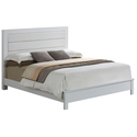 Burlington White Upholstered King Panel Bed Thumbnail - 1
