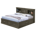 Louis Philippe Gray Queen Storage Platform Bed Thumbnail - 1