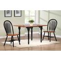 Extendable Dining Set Windsor Chairs Drop Leaf Table 34-48 Rectangular Thumbnail - 1