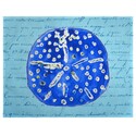 Betsy Drake Interiors Blue Sand Dollar Place Mat Set of 4 Thumbnail - 1