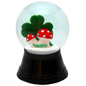 Austrian Handmade Snowglobe - Small Mushrooms with Four Leaf Clover Thumbnail - 1