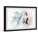 Black Swimsuit Framed Painting Artwork Print at Home Decor - Marmont Hill Thumbnail - 1