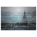 Blue City Hues by Parvez Taj Painting Print on Brushed Aluminum Thumbnail - 1