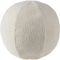 Ivory Boucle Feather Down Pillow - Sphere-Shaped Comfort & Style Thumbnail - 1