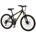 Mongoose Excursion Mountain Bike, 24-Inch Wheels, 21 Speeds, Black / Yellow Thumbnail - 1