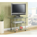Classic Glass TV Stand for Modern Living Rooms - Convenience Concepts Thumbnail - 1