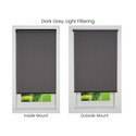 Linen Avenue Cordless Light Filtering Roller Shade, Dark Grey 49 W x 66 H Thumbnail - 1