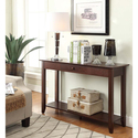 Convenience Concepts American Heritage Console Table 48" - Farmhouse Narrow Sofa Display Accent with Storage Drawer & Shelf for Classic, Transitional Living Room, Entryway, Hallway, Espresso Thumbnail - 1