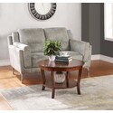 Convenience Concepts American Heritage Round Coffee Table with Shelf Thumbnail - 1