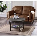 Convenience Concepts American Heritage Round Coffee Table with Shelf Thumbnail - 1