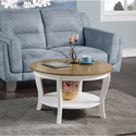 Convenience Concepts American Heritage Round Coffee Table with Shelf Thumbnail - 1