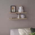 TUHOME Ecco 31.5" Wide Floating Shelves Set of 2 Light Pine Thumbnail - 1