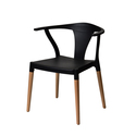 Commerical Seating Products Mid Century Modern Black Dining Chairs Thumbnail - 1