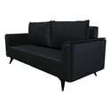 LeisureMod Rusk Collection Modern 76" Sofa In Black Thumbnail - 1