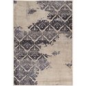 Linon Beige & Navy 5x7.6 Area Rug - Jewel Clara Thumbnail - 1