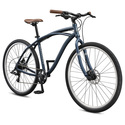 Schwinn 700C Men World Sport Adult Road Bike, Hybrid Commuter Road Bike, 8 Speed, Blue - Small & Medium Thumbnail - 1