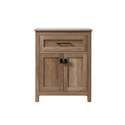 Elegant Kitchen and Bath 24 Inch Wide Bathroom Storage Freestanding Cabinet In Natural Oak Thumbnail - 1